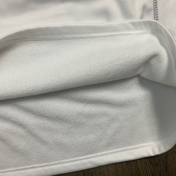 NWT Eddie Bauer Fleece Pullover Womens Medium White Zip Champions Circle Logo - Picture 6 of 8